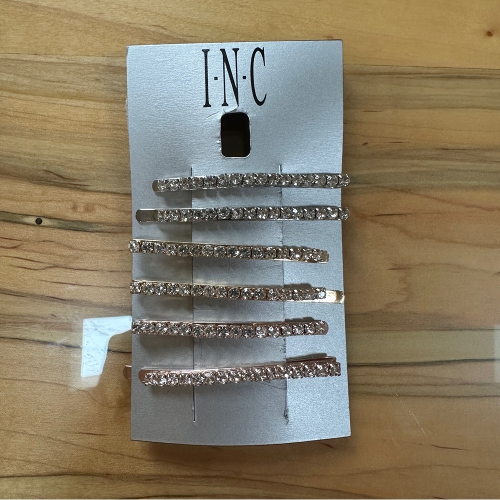 INC International Concepts Silver, Gold, and Rose Gold Hair Clips